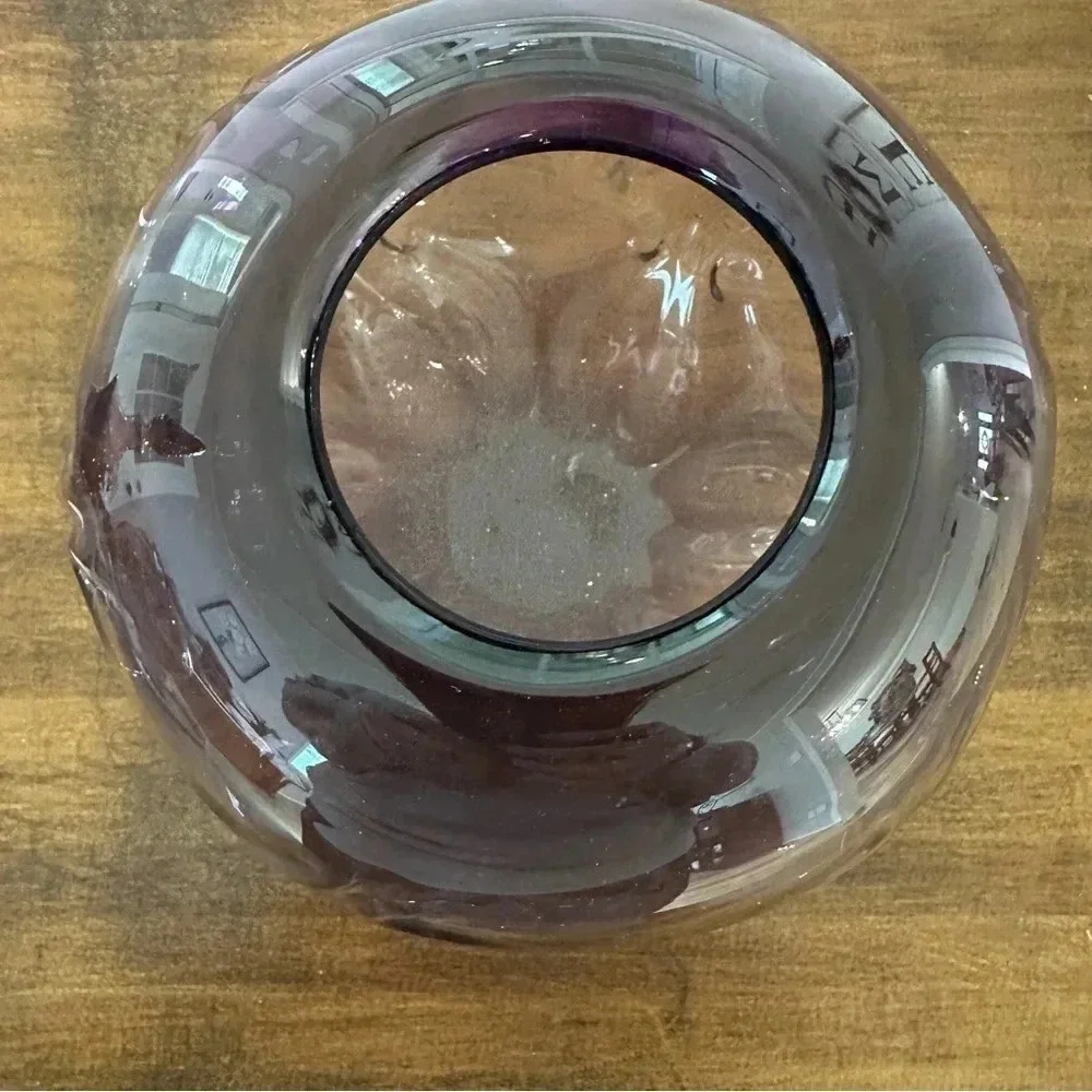 Vintage Amethyst Round Flower Vase 6